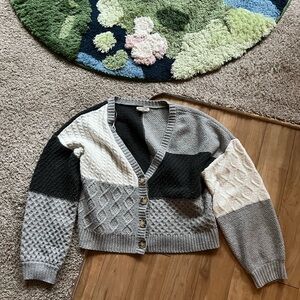 Colorblock Cardigan Sweater